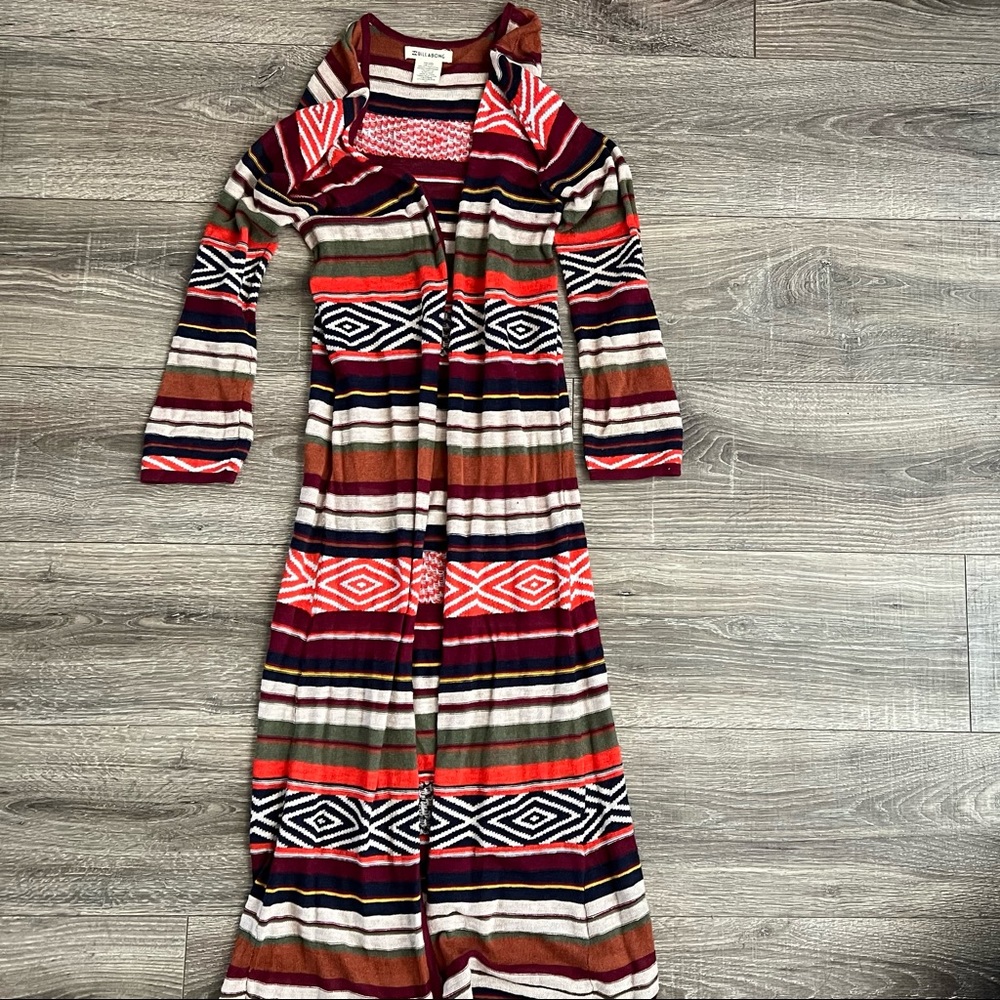 Billabong cardigan duster, size S